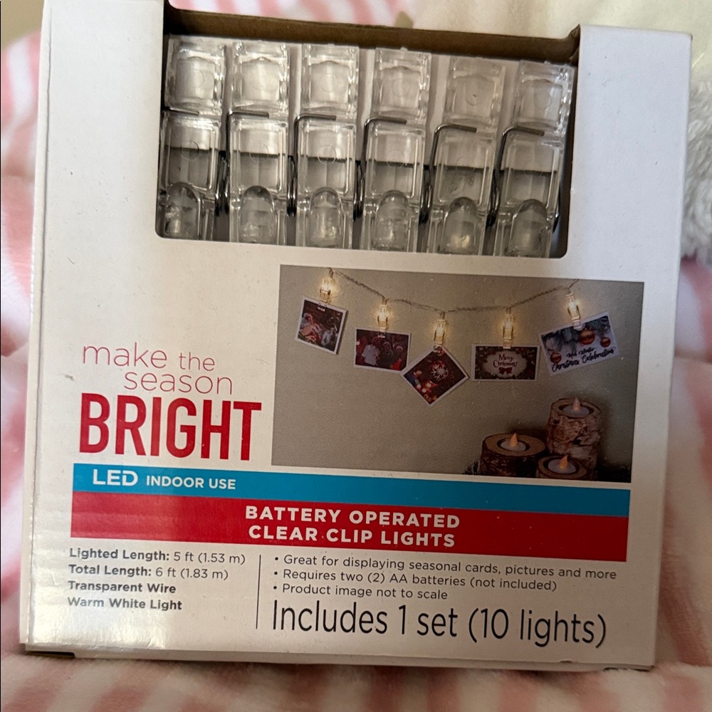 Clear Clip LED String Lights - Warm White